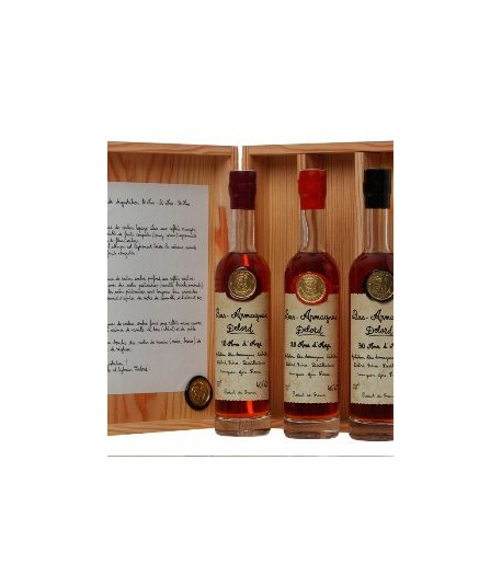 Coffret dégustation 3 bouteilles de bas-armagnac 10,20 et 30 ans